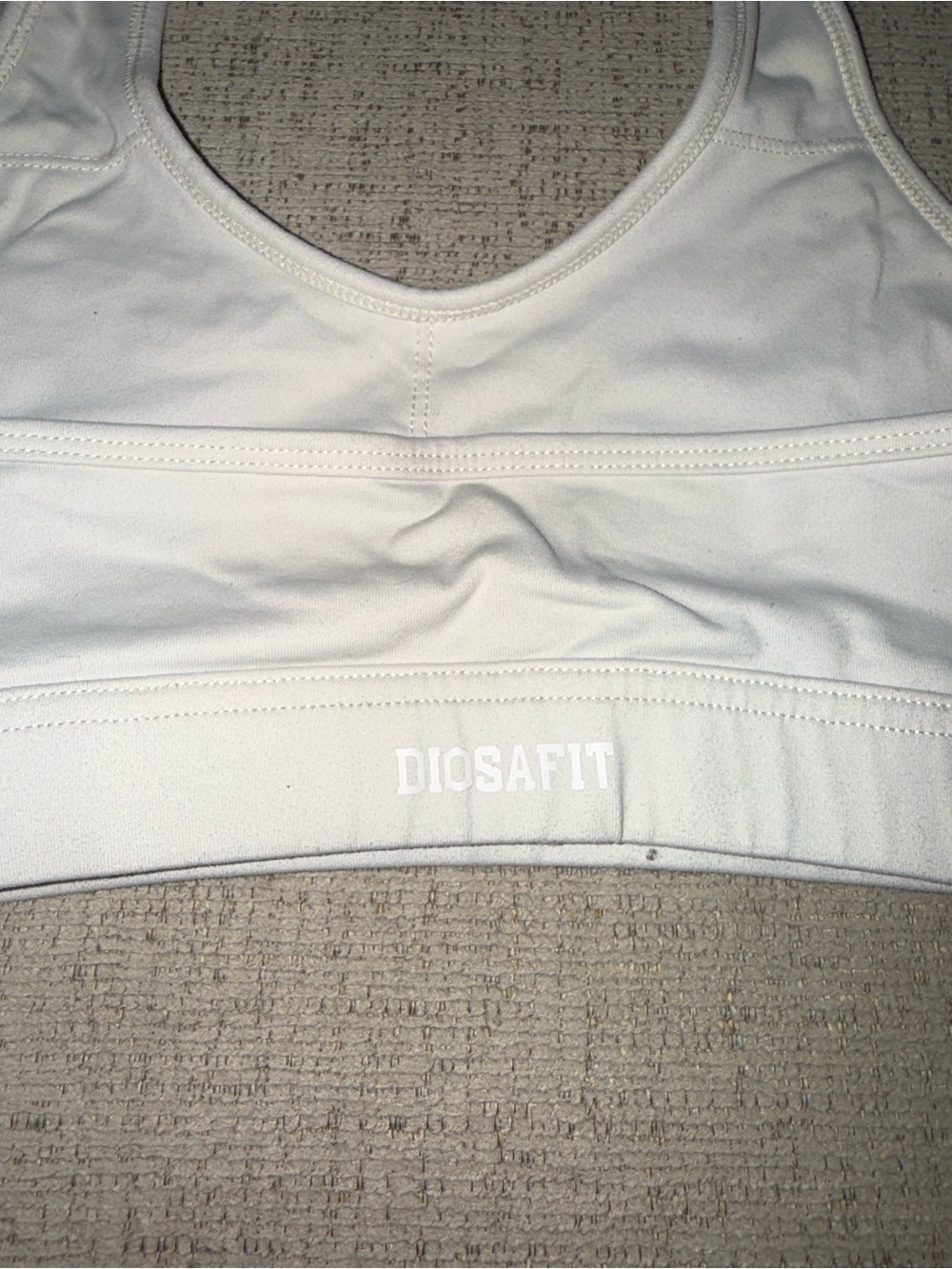 White Racerback Sports Bra - Picture 3 of 3